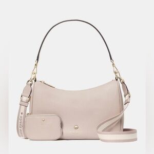 **NWT** KATE SPADE Emma Medium Shoulder Crossbody Bag w/ Pouch - Cozy Grey Beige